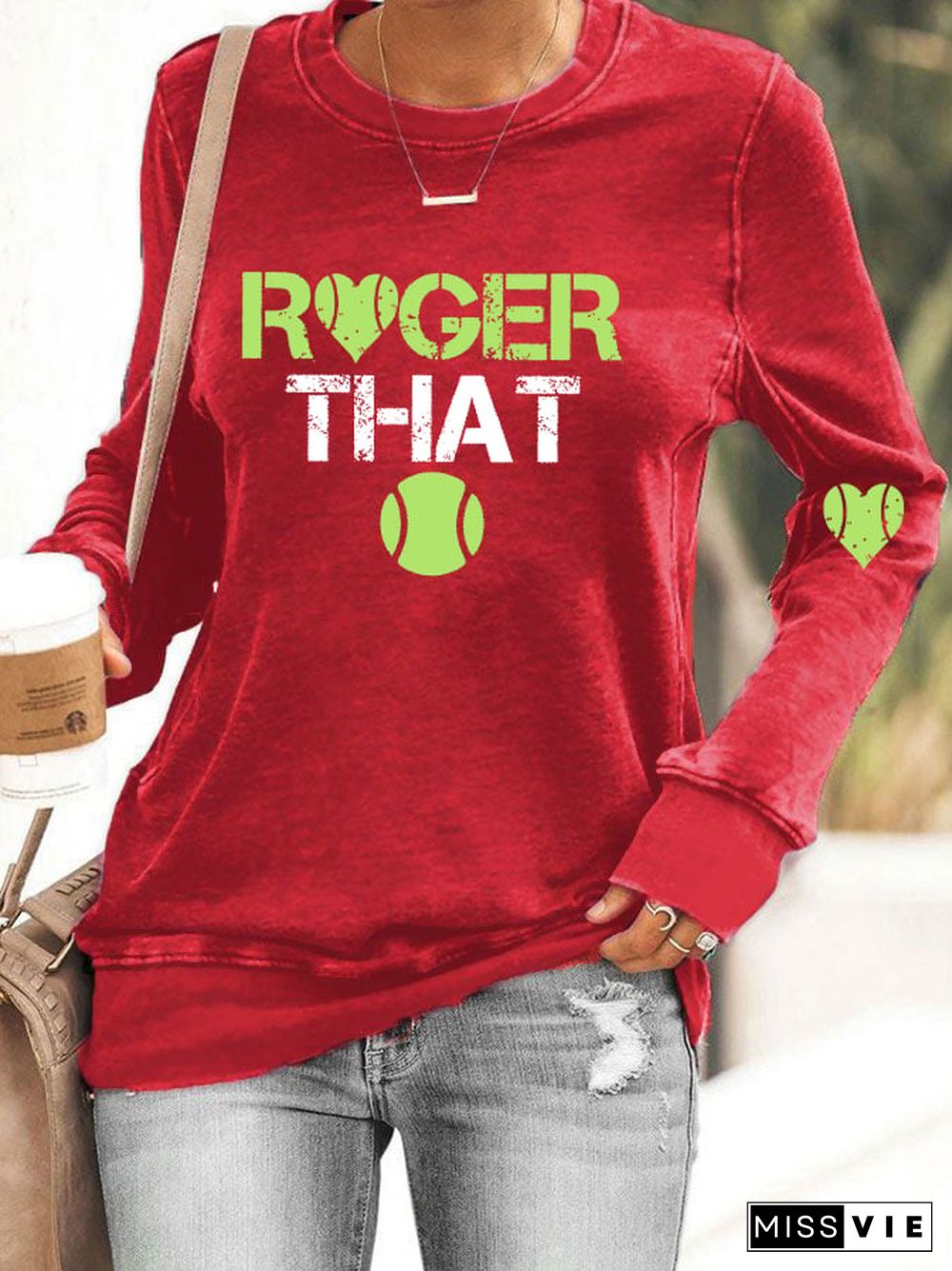 Women's tennis casual sweatshirt