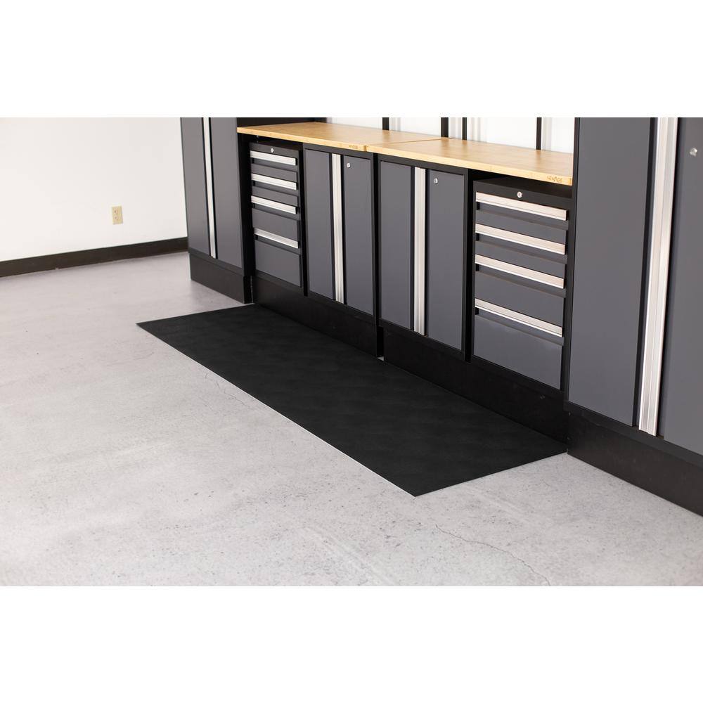 G-Floor Levant 27 in. W x 60 in. L Midnight Black Commercial Grade Vinyl Performance Garage Flooring Runner WGRUN75LV2760MB