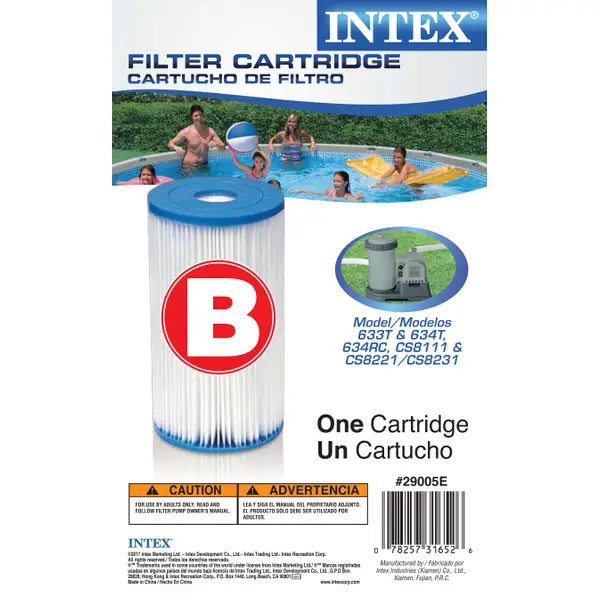 Intex Type B Replacement Pool Filter Cartridge