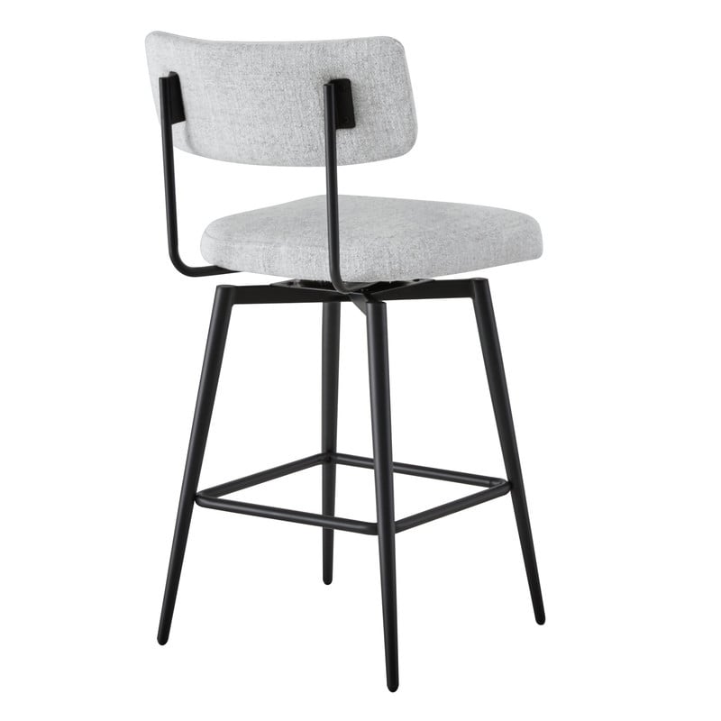 Elise Counter Height Swivel Bar Stool Chairs Set of 2 with Metal Frame