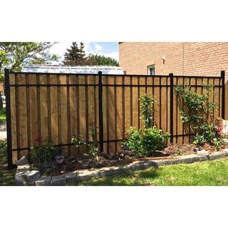 Slipfence 3 in. x 3 in. x 12 ft. 4 in. Black Powder Coated Aluminum Fence Post Includes Post Cap SF2-PK312