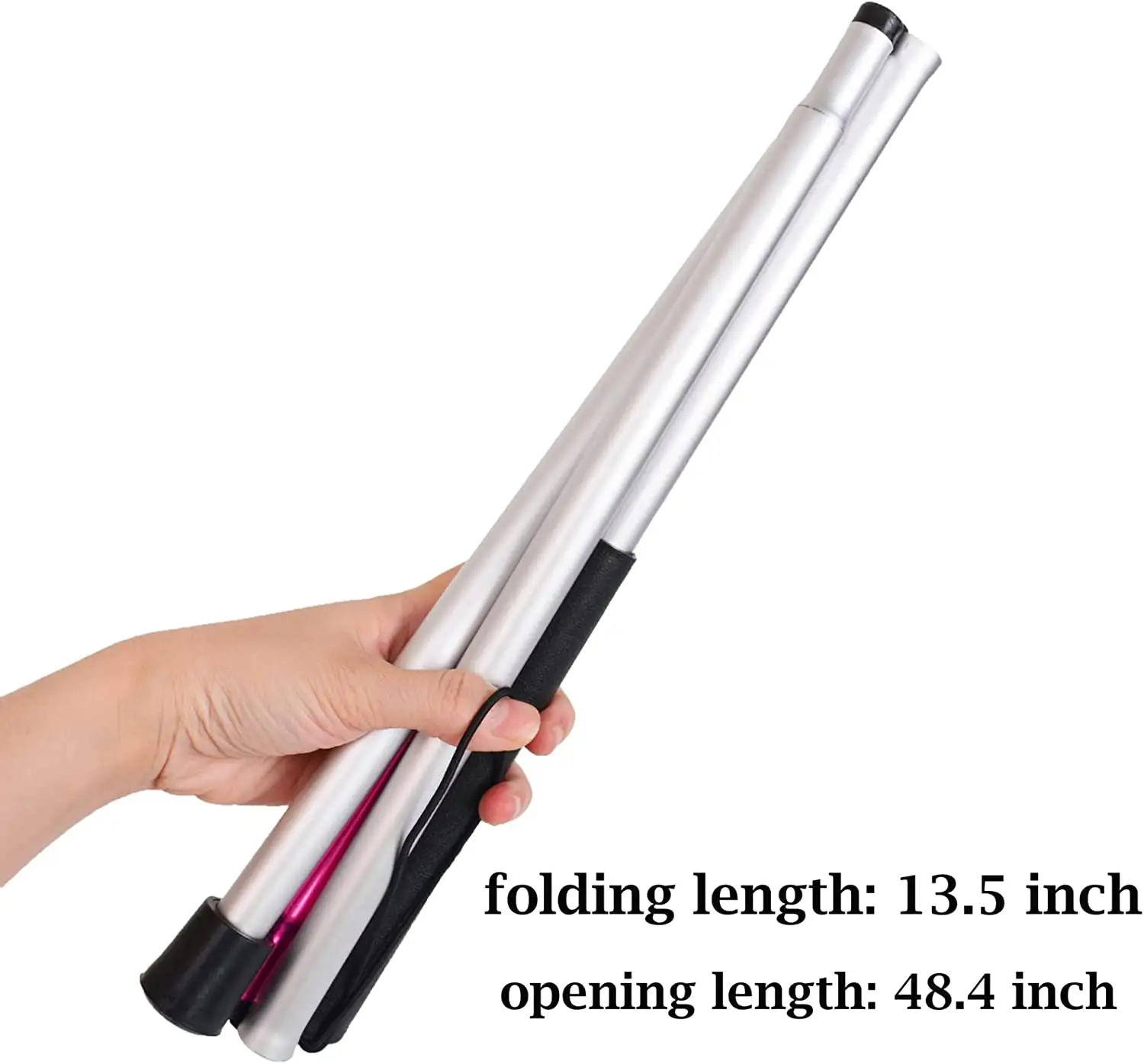 Outdoor  New Design Blind Walking Stick Folding Cane PVC Aluminum Opp Bag White Aluminum oy Hiking Poles Blind People