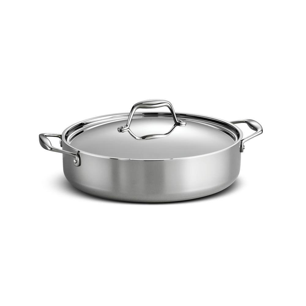 Tramontina Gourmet Tri-Ply Clad 6 qt. Covered Stainless Steel Braiser 80116067DS
