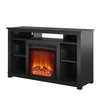 Ameriwood Home 47.6 in. Domingo in Black Electric Fireplace TV Stand for TVs up to 55 in. HD23325