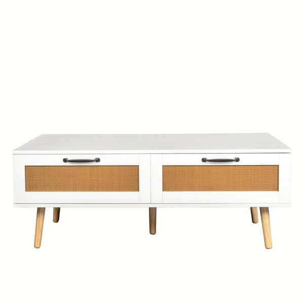 Lift Top Coffee Table with 2 Storage Drawers