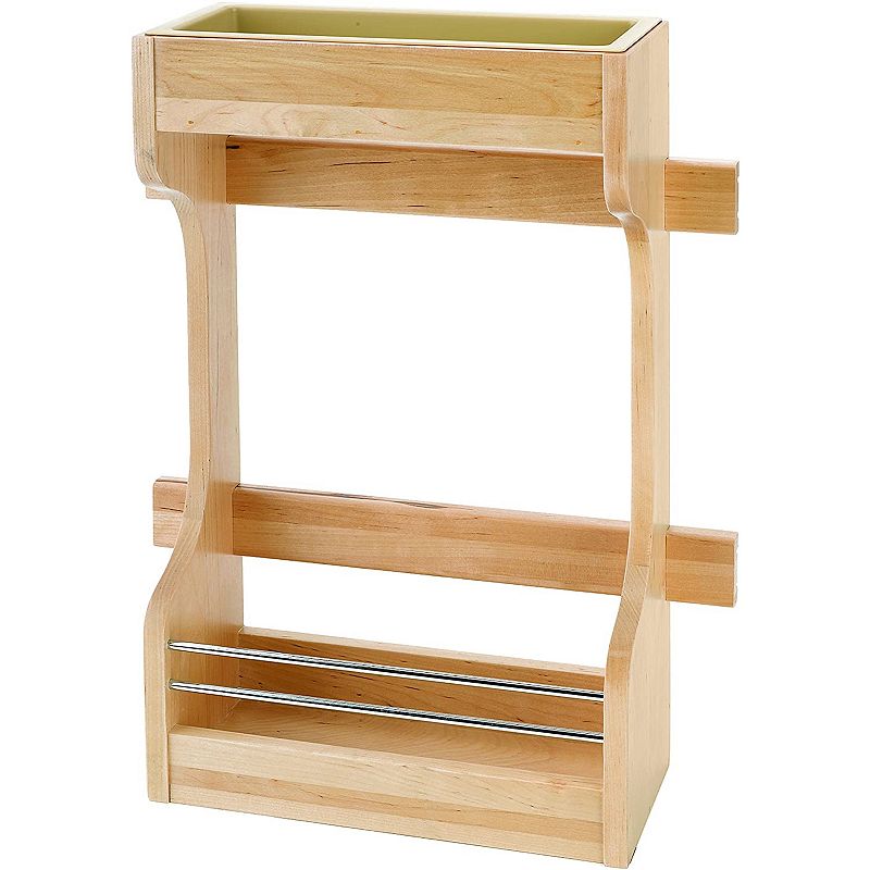 Rev-A-Shelf Door Mount Sink Base Cabinet Storage Organizer， Wood， 4SBSU-18