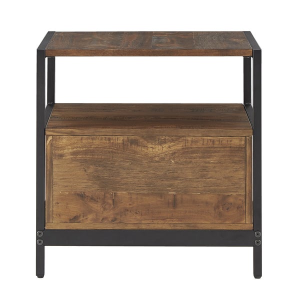 Corey 1-Drawer Rustic Brown End Table by iNSPIRE Q Modern