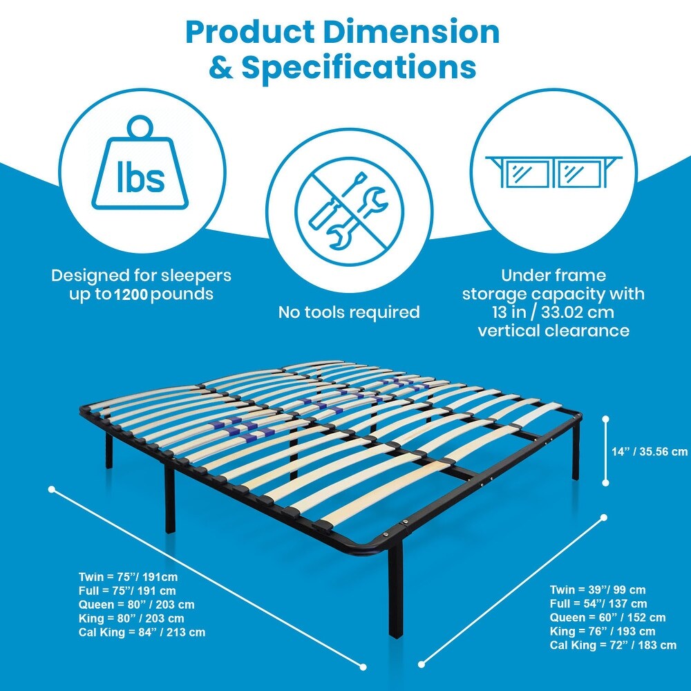 Boyd Sleep Metal Platform Bed Frame with Adjustable Lumbar Support