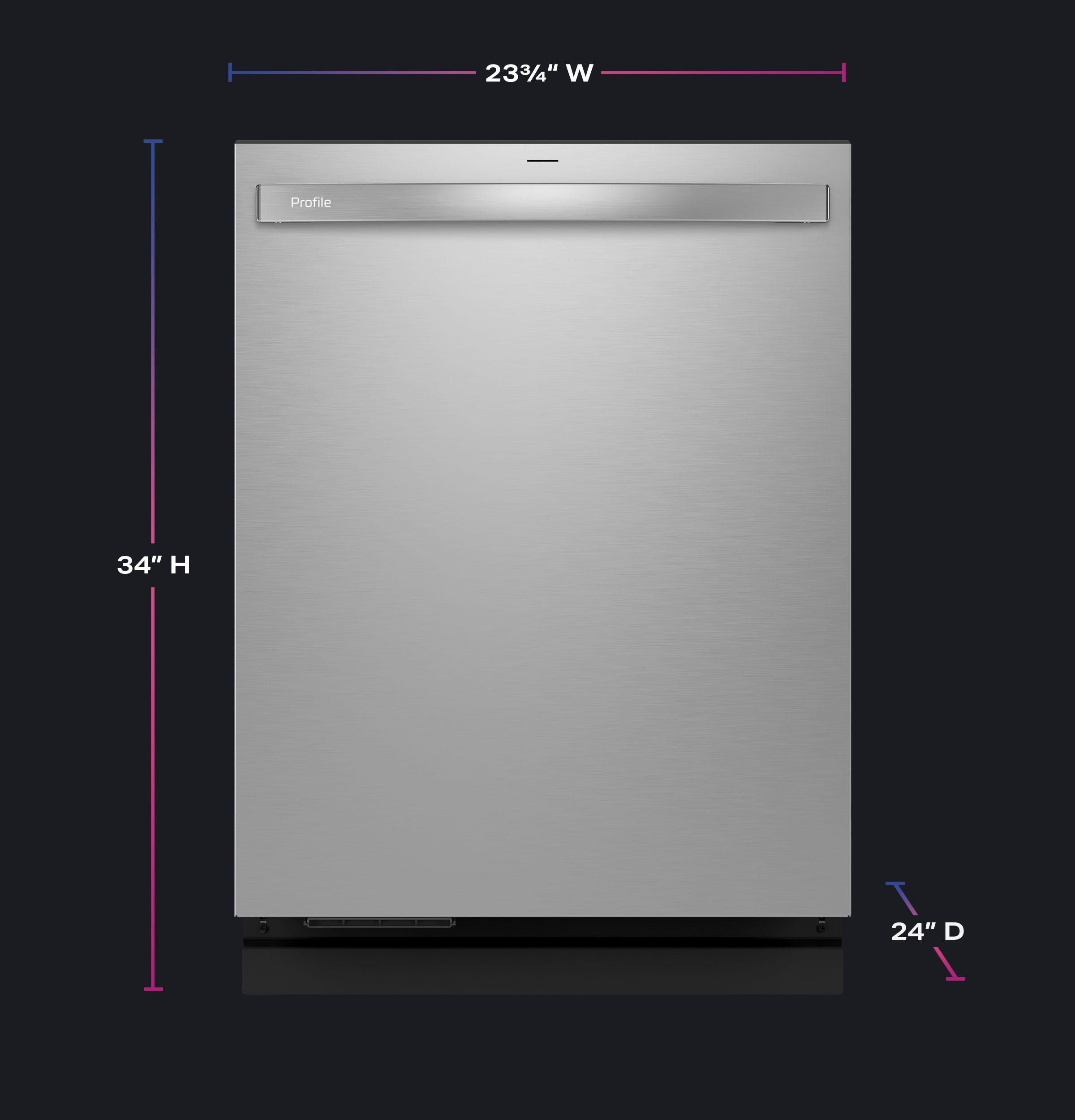 Ge Appliances PDT755SYVFS Ge Profile™ Energy Star Smart Ultrafresh System Dishwasher With Microban™ Antimicrobial Technology With Deep Clean Washing 3Rd Rack, 42 Dba