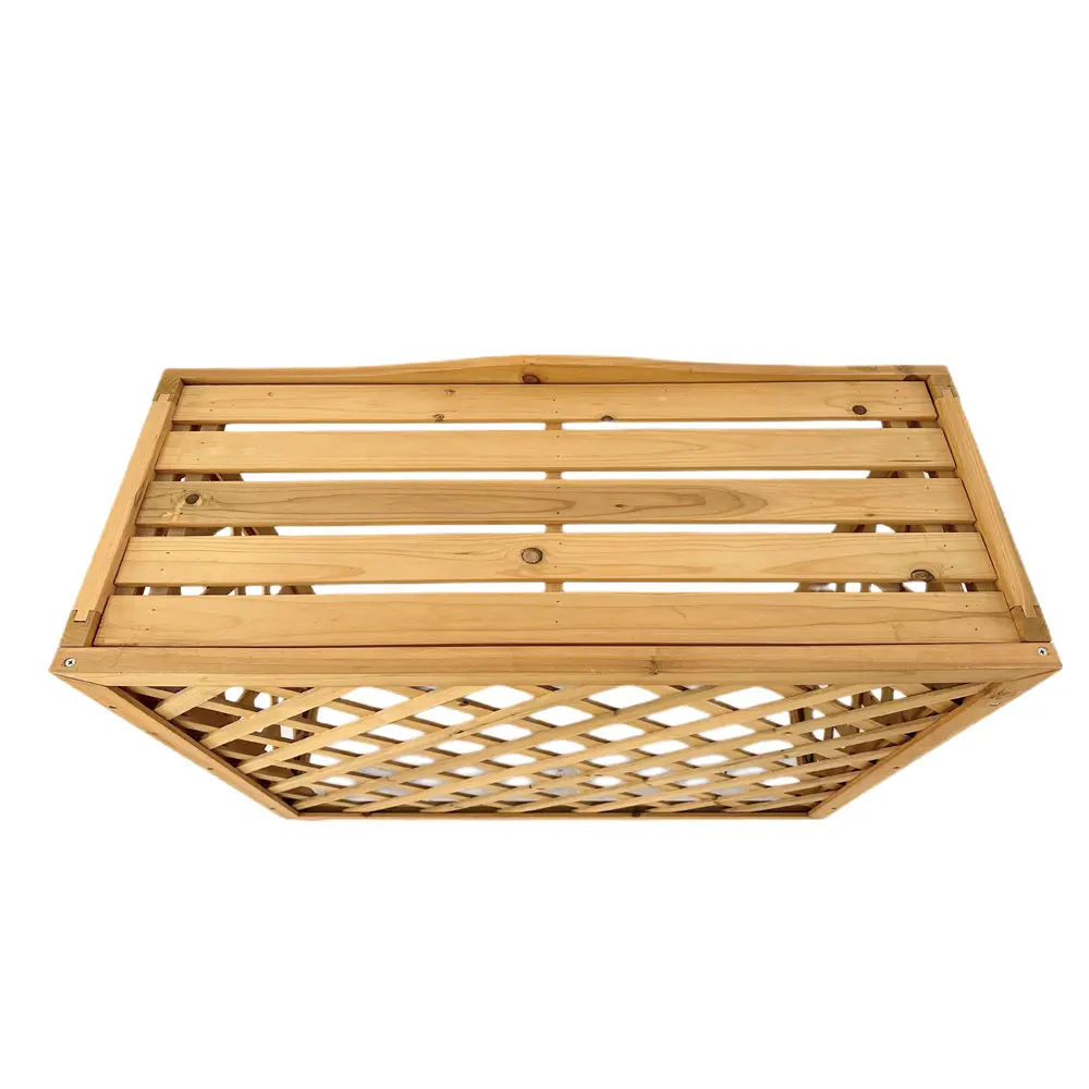 Manufacturer supply air conditioner outdoor unit cover wooden lattice air conditioner cover