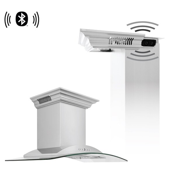 ZLINE Ducted Vent Wall Mount Range Hood with Built-in CrownSound?