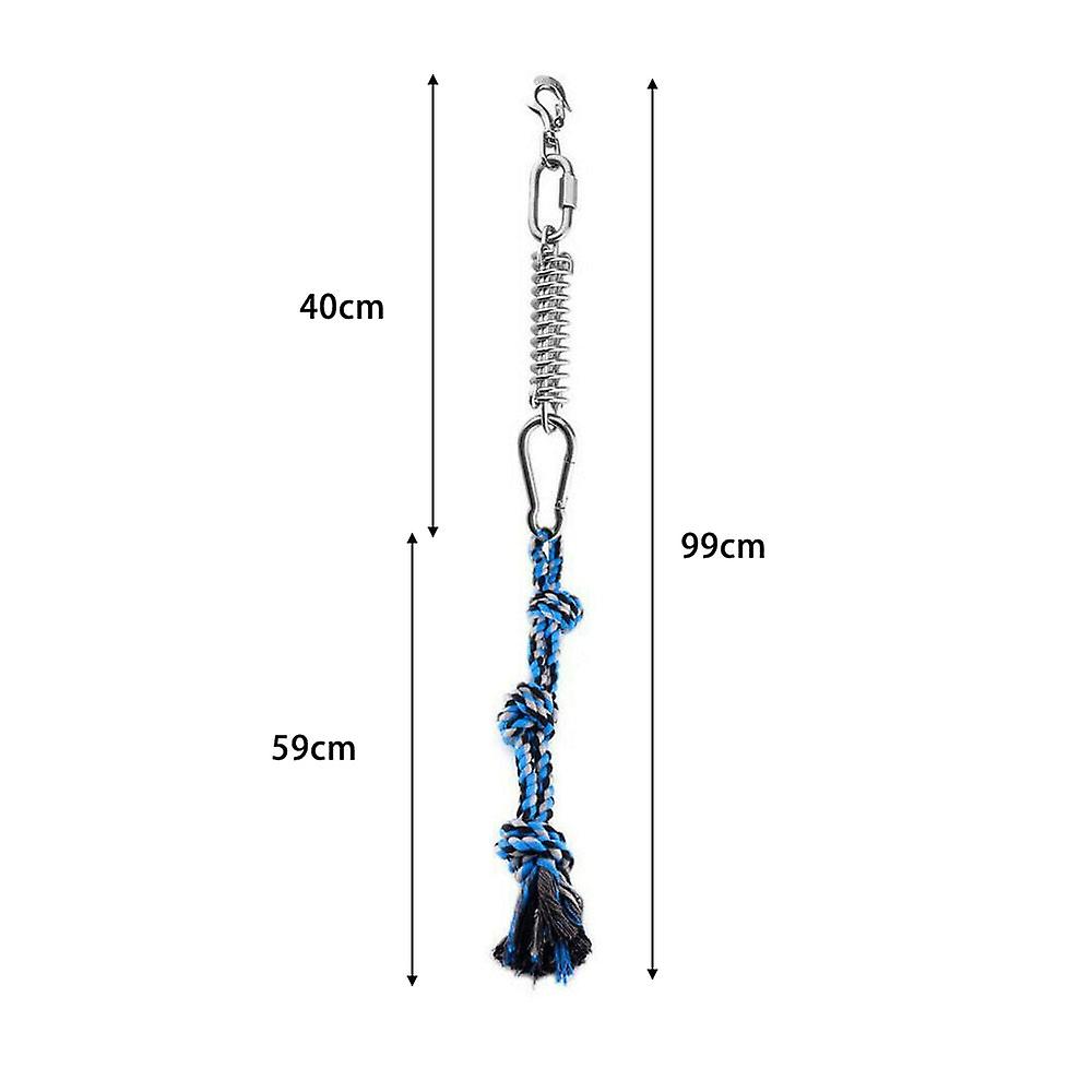 Spring pole dog rope toy