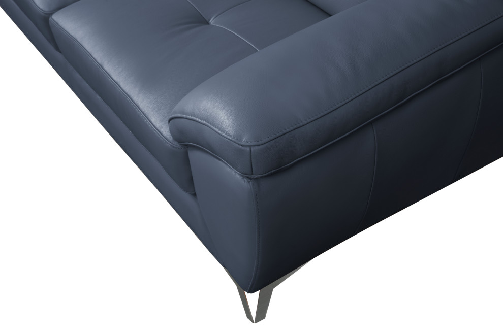 Candace Top Grain Leather Loveseat   Midcentury   Loveseats   by Abbyson Living  Houzz