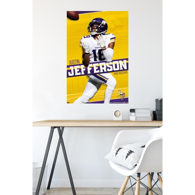 Trends International Nfl Minnesota Vikings Justin Jefferson 22 Unframed Wall Poster Prints