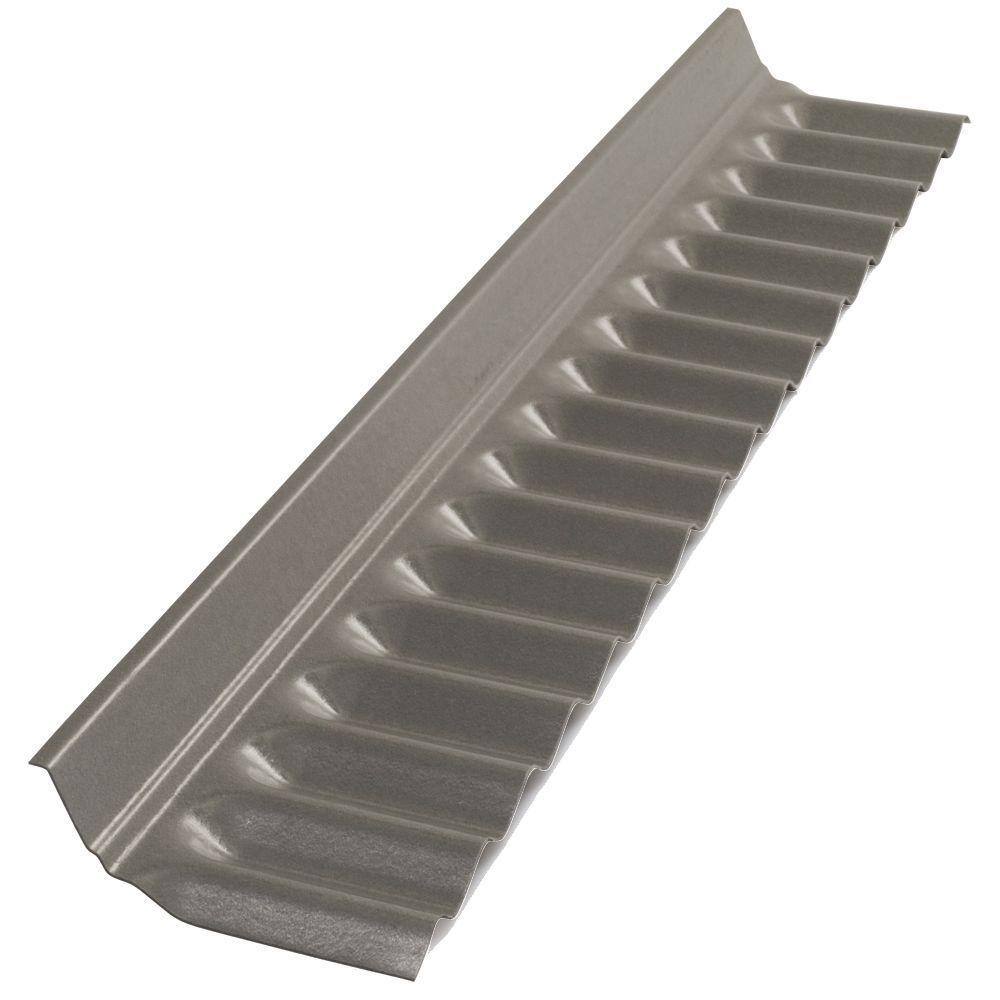 Suntop 4 ft. Castle Grey Polycarbonate Wall Connector Flashing 109290
