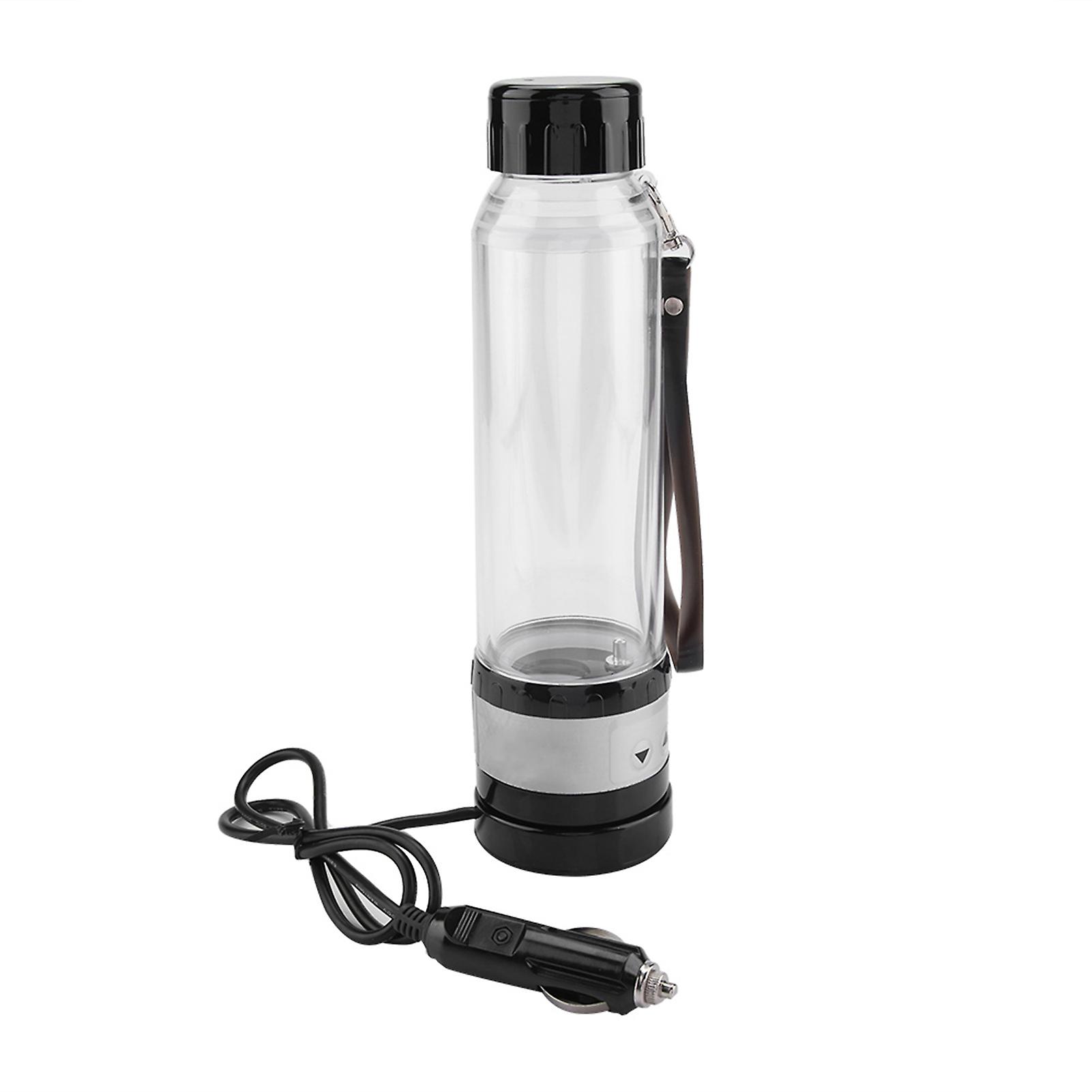 12V / 24V 75W 280ml Car Electric Kettle Travel Tea Mug Water Heating Cup Bottle Holder (Black)