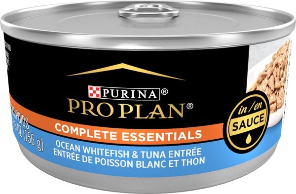 Purina Pro Plan Adult Ocean Whitefish and Tuna Entree in Sauce Canned Cat Food