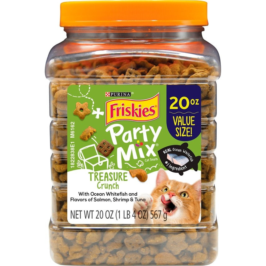 Friskies Party Mix Crunch Treasure Island Salmon， Shrimp and Tuna Cat