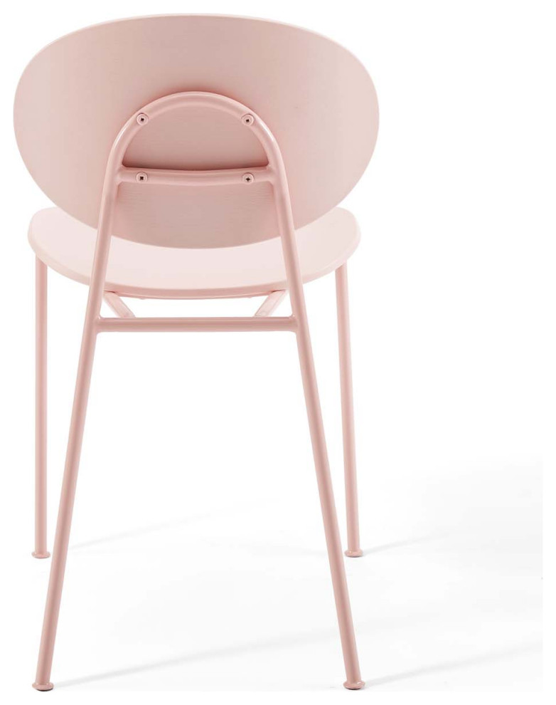 Pink Palette Dining Side Chair Set of 2   Midcentury   Dining Chairs   by Homesquare  Houzz