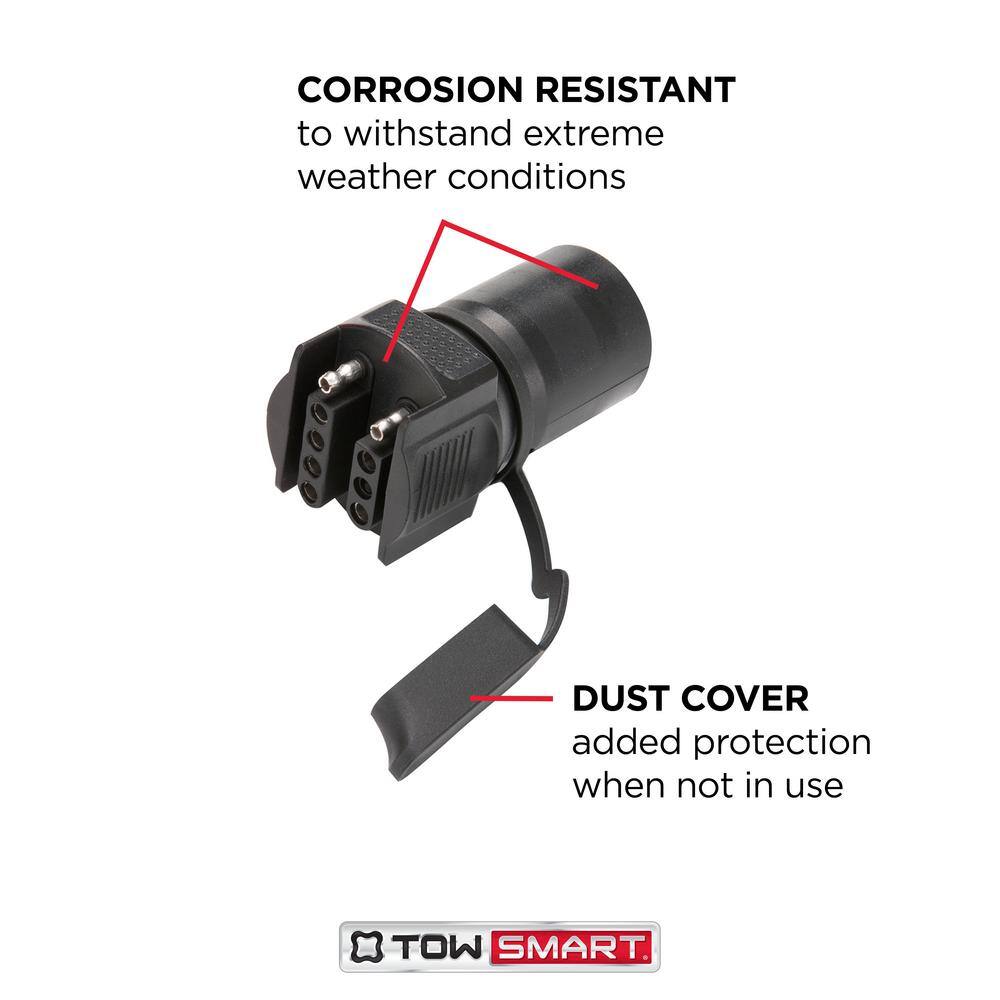 TowSmart 7-Way Blade to 4 or 5-Way Flat Trailer Light Wiring Adapter 1426