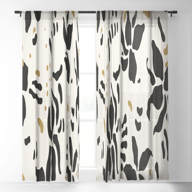 Evamatise Abstract Spider Orchids Single Panel Sheer Window Curtain Society6