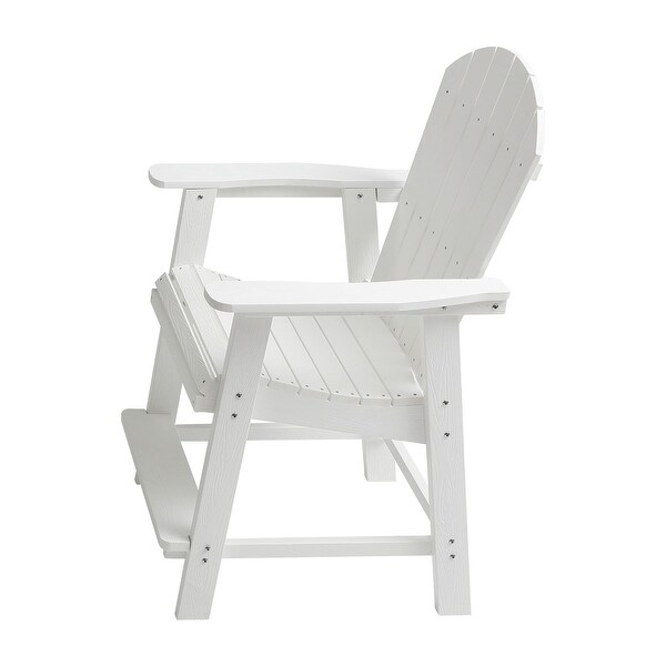 2piece Set Patio Bar with Armchair Set，White