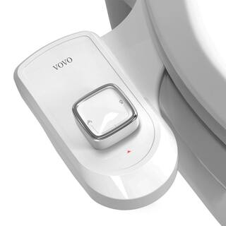 VOVO Stylement Non-Electric Bidet Attachment in White Metal Coated Dual Self-Cleaning Nozzle Adjustable Water Pressure VM-001D