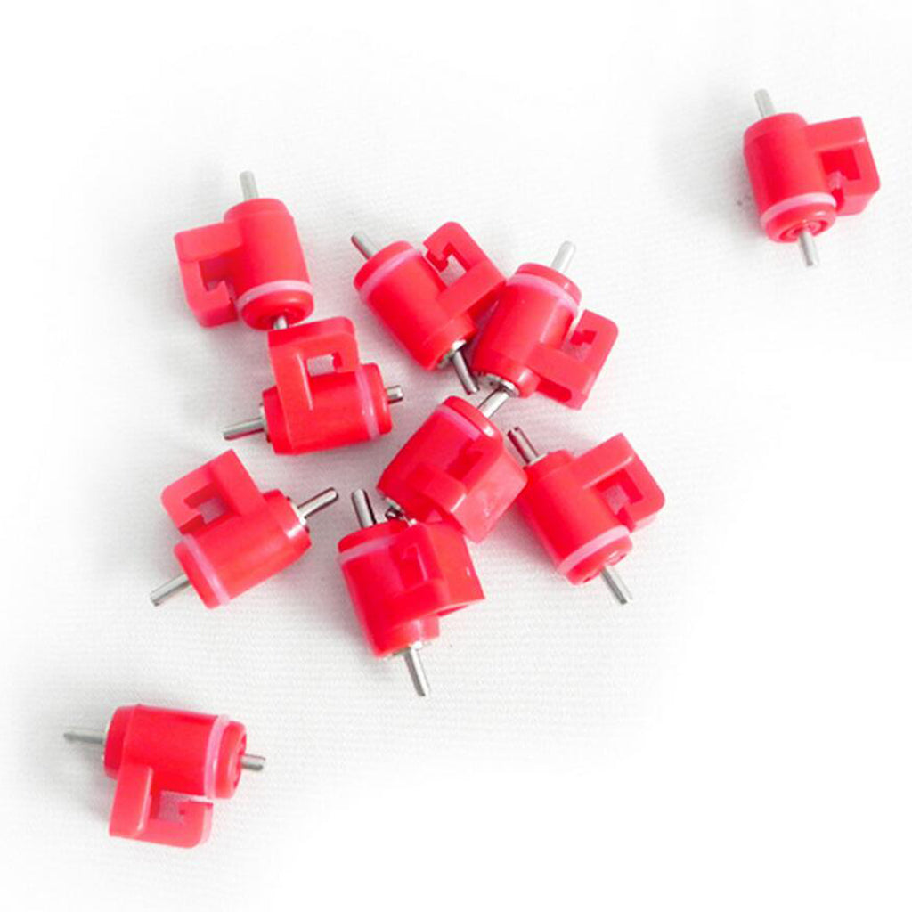 10 Pieces Red Water Nozzle Drinker Chicken Feeder Poultry Supplies Hen Duck