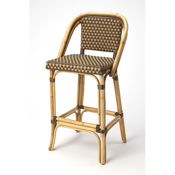 Handmade Lila Rattan Barstool (Philippines)