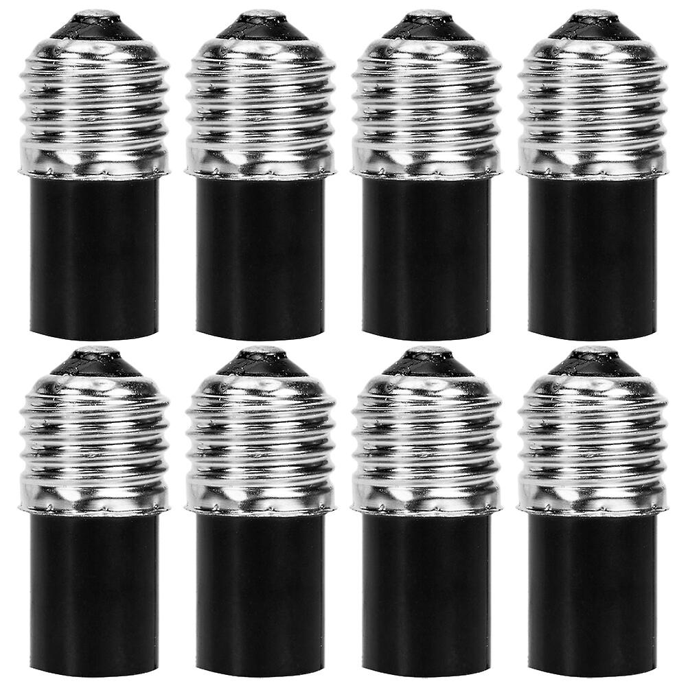 8pcs Plated Nickel Lamp Sockets E27 To E12 Adapters Candelabra  Light Bulb Converters