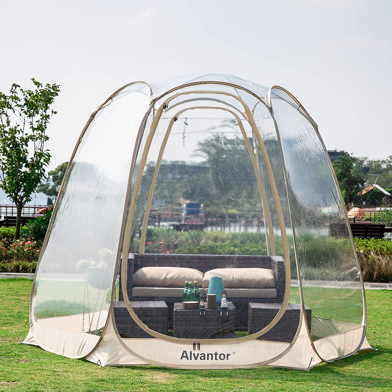 Alvantor Bubble Tent Pop Up Gazebo, 8-10 Person Igloo Dome Garden Patio Canopy Shelter