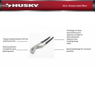 Husky 16 in. Groove Joint Pliers 90144