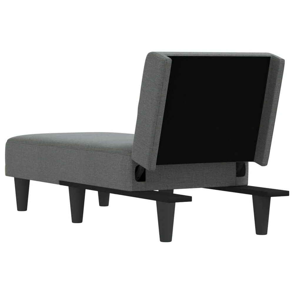 vidaXL Chaise Longue Dark Gray Fabric   21.7\