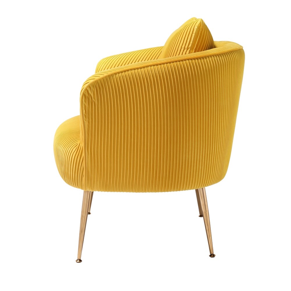 Art Leon Modern Velvet Accent Barrel Chair