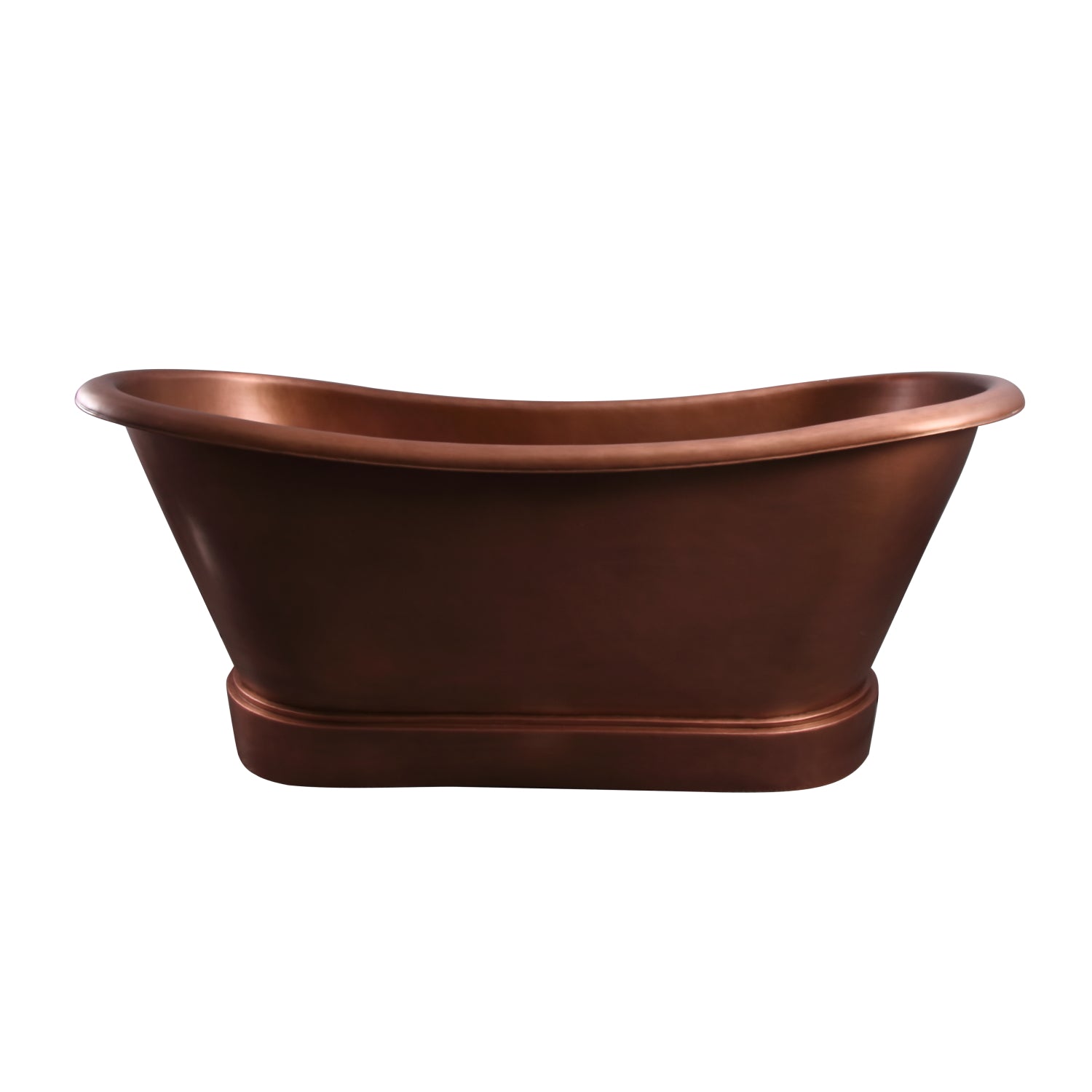 Carwyn 72″ Copper Bateau Double Slipper Tub