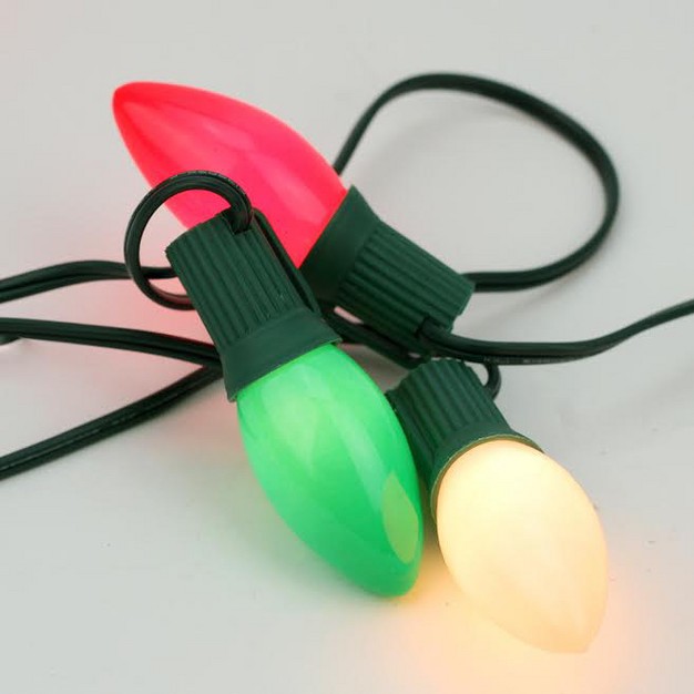 Northlight 25ct C9 Christmas String Lights Green red 24 x27 Green Wire