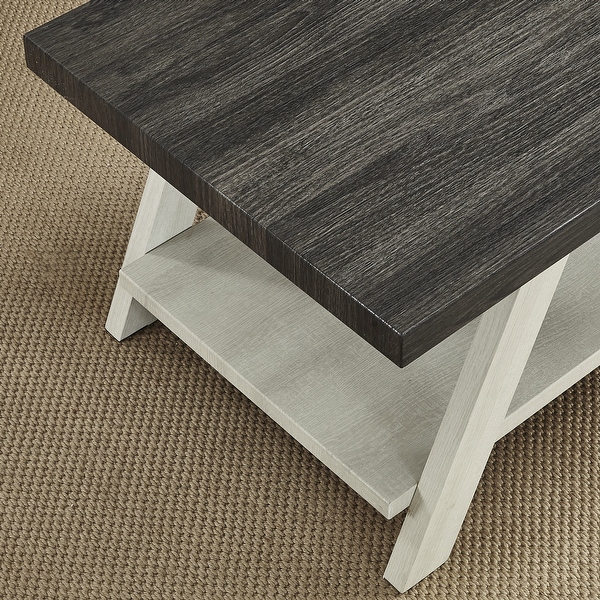 The Gray Barn Cedar Ridge Contemporary Replicated Wood Shelf End Table