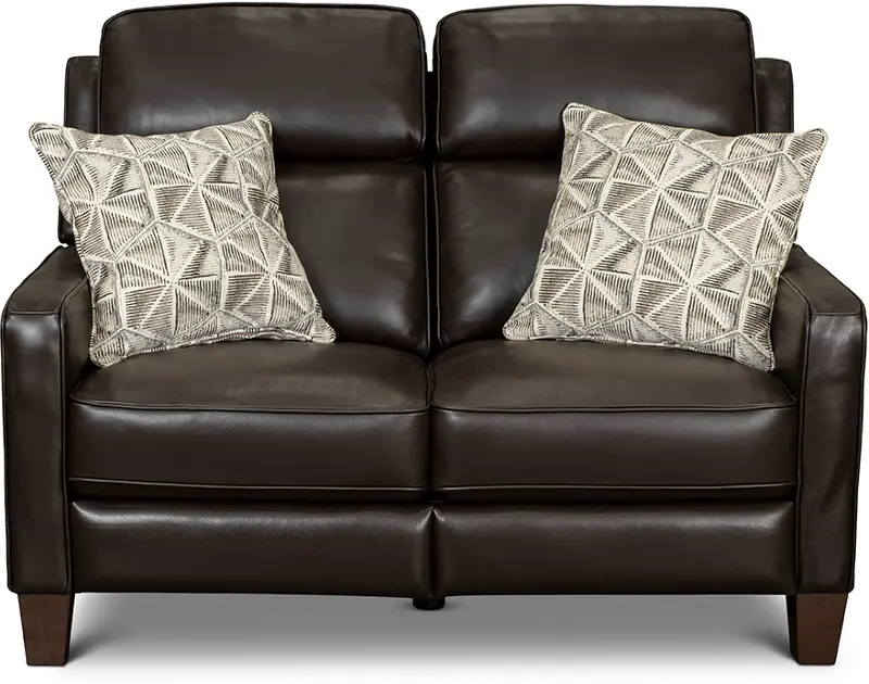 Madrid Chocolate Brown Leather Power Reclining Loveseat