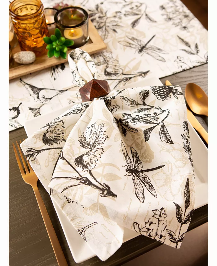 Design Imports Botanical Print Table Runner 14 X 72