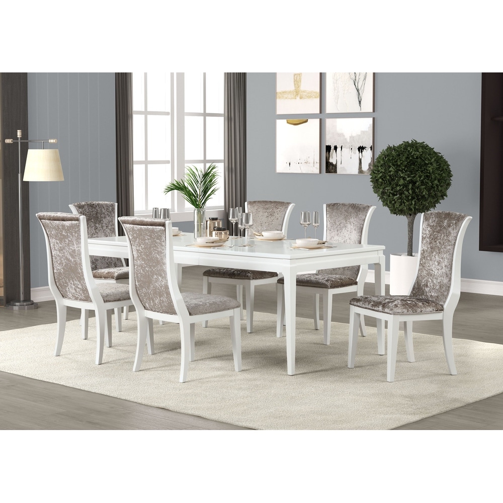 Renascence Rectangular Dining Table  Pearlized White