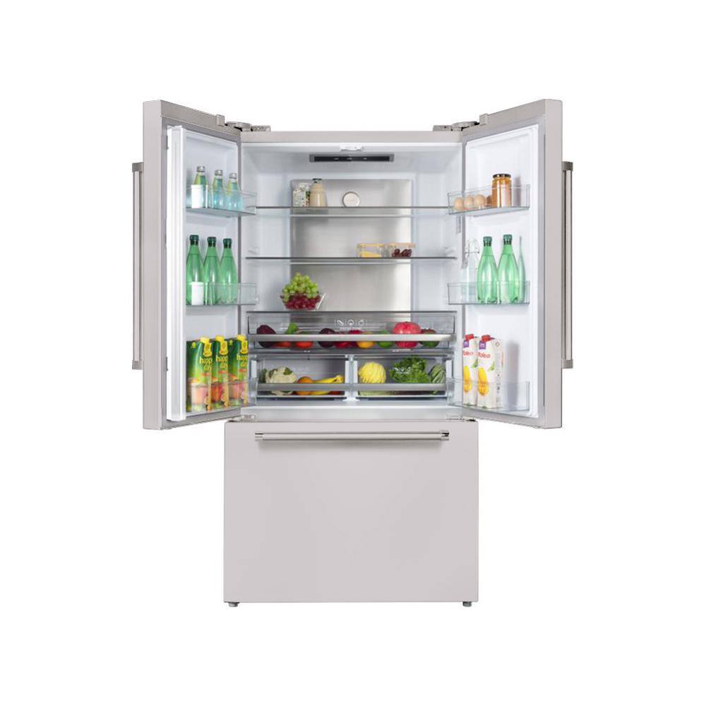 Hallman 36 in. FS French Door Total 20.3 cu. ft. Refrigerator(14.2) Bottom Freezer(6.1)Automatic Icemaker Stainless Steel HRFSFDBM36SS