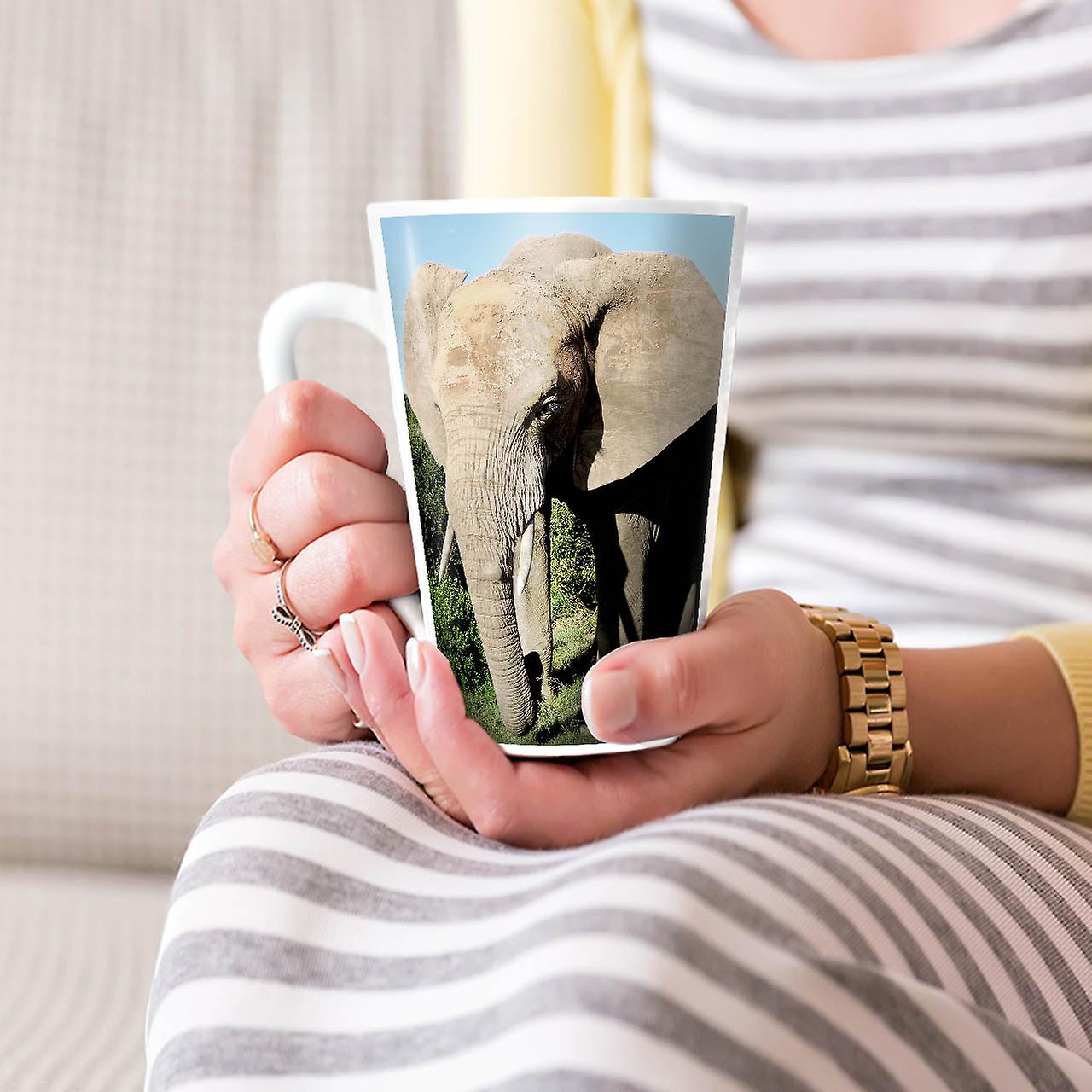 Animal Elephant Photo NEW White Tea Coffee Ceramic Latte Mug 17 oz | Wellcoda