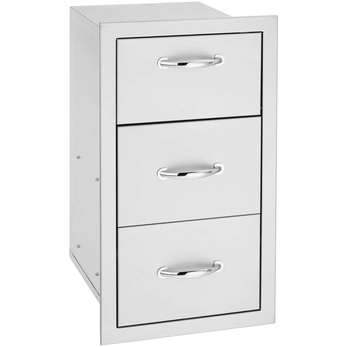 Summerset 15-Inch Stainless Steel Flush Mount Double Access Drawer With Paper Towel Holder