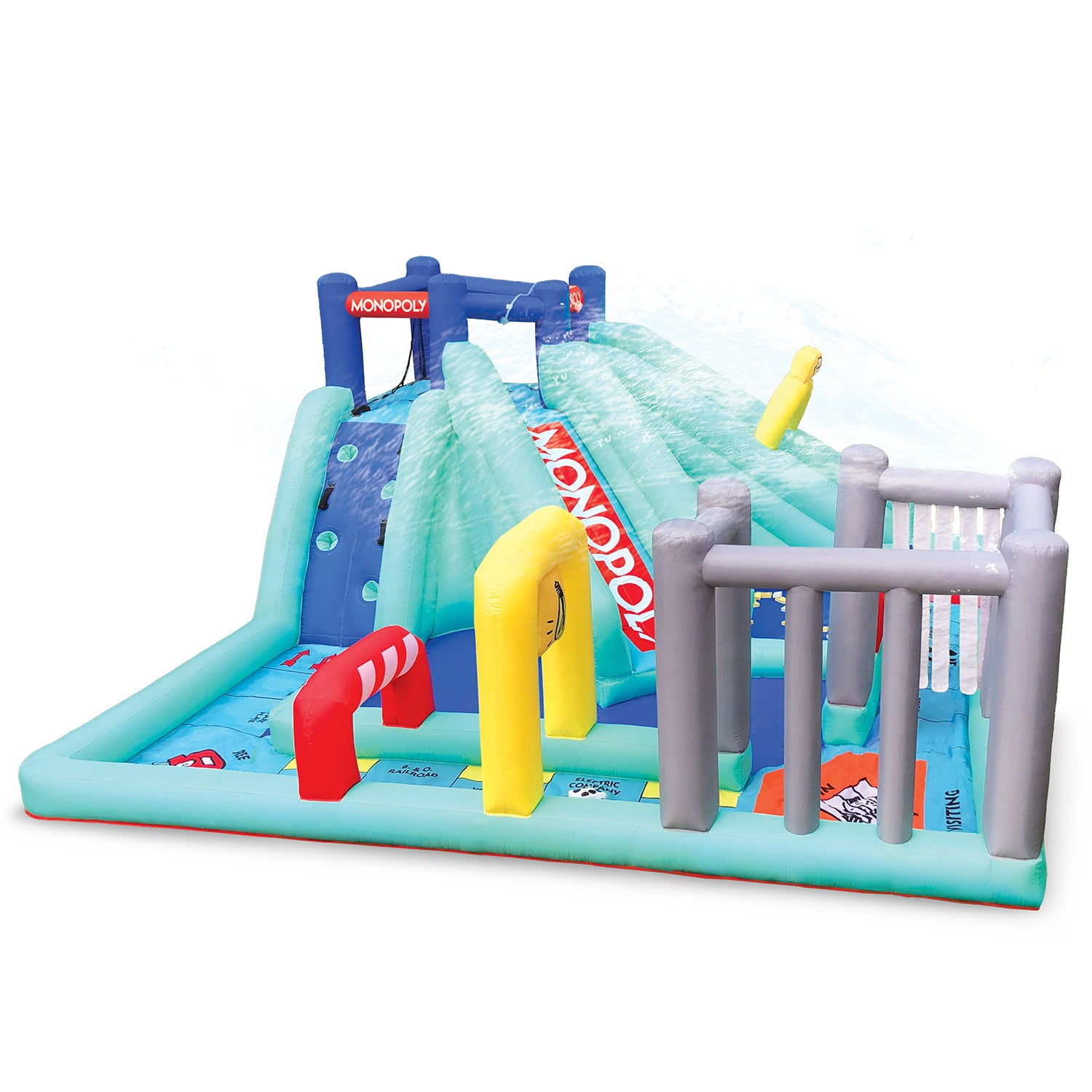 Hasbro Monopoly Splash Game by WowWee - Lawn Water Slide and Obstacle Course