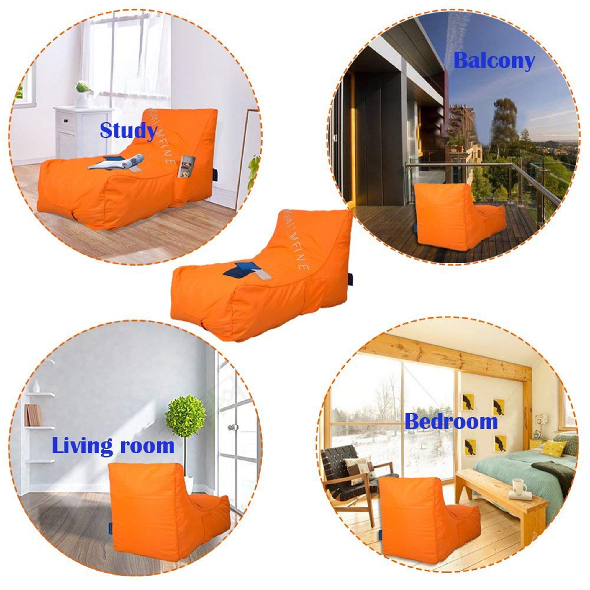 Karmas Product Bean Bag Chair, Orange