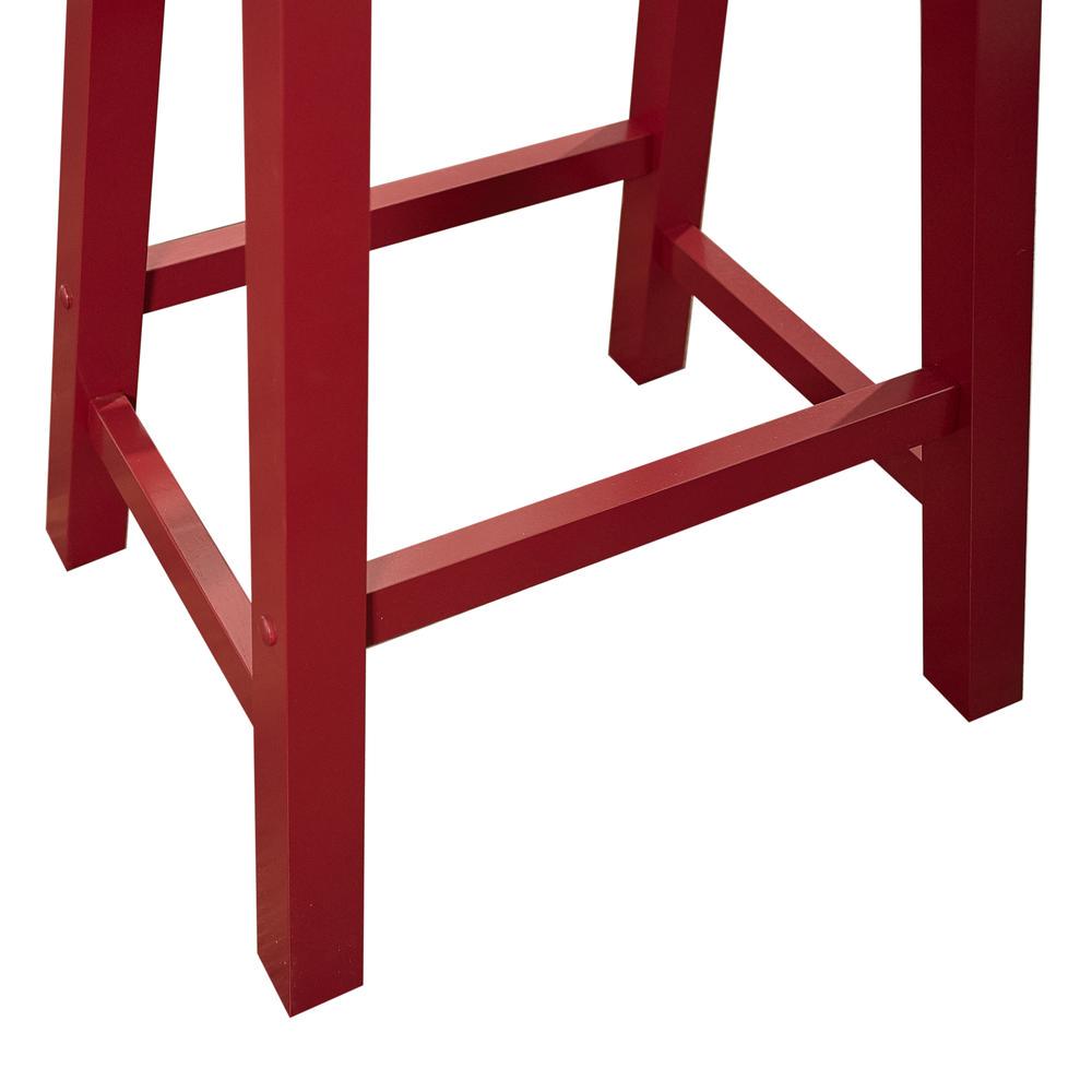 Beamon 24  Backless Saddle Counter Stool Crimson Red  Crowdfused