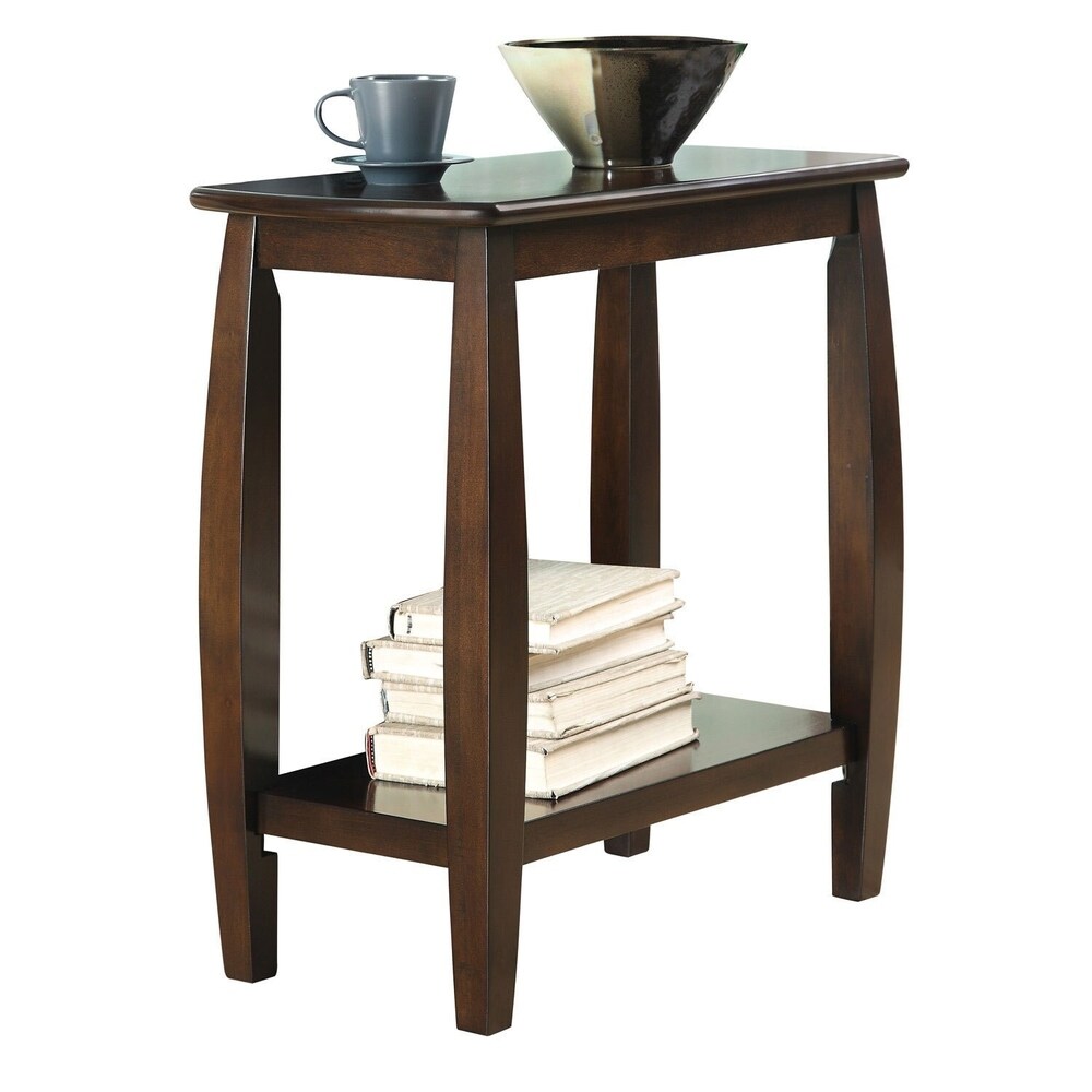 Coaster Furniture Raphael Cappuccino 1 shelf Chairside Table