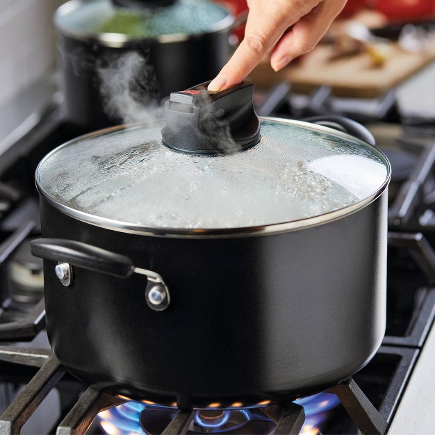 Farberware Smart Control 6qt Aluminum Covered Stock Pot Black