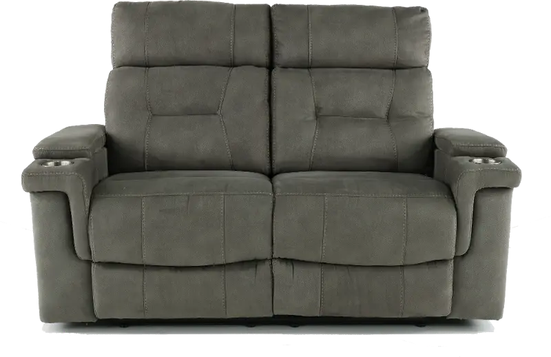 Diesel Cobra Gray Reclining Loveseat