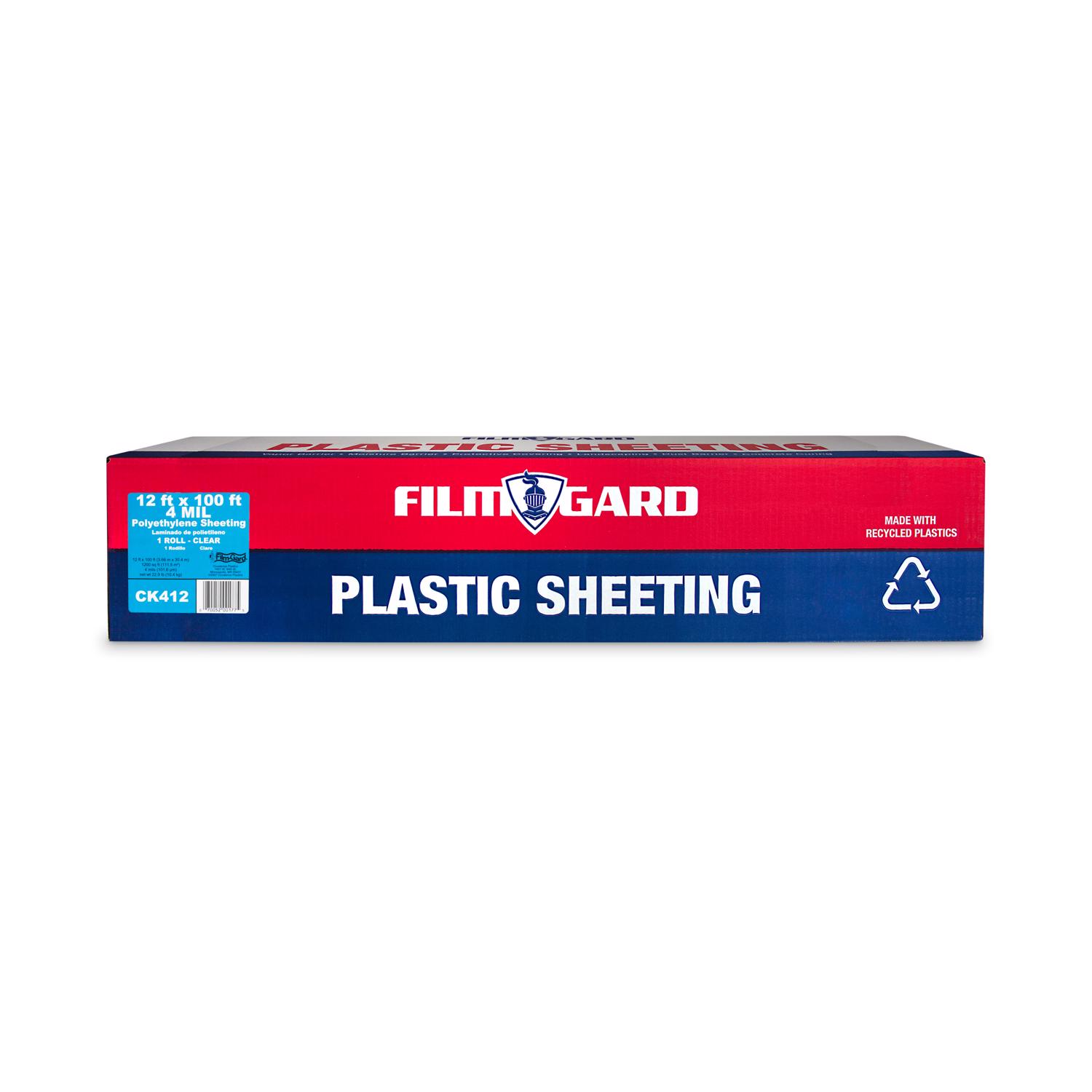 Film-Gard Plastic Sheeting 4 mil X 12 ft. W X 100 ft. L Polyethylene Clear 1 pk